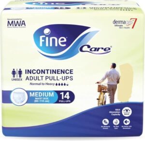 حفاضات فاين كير للبالغين مقاس متوسط ​​الخصر (80 - 110 سم) عبوة من 14 قطعة