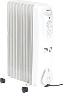 مدفأة كولين مملوءة بالزيت، 9 ريش، 2000 واط، لون أبيض (افضل انواع الدفايه الزيتيه)