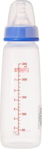 زجاجة رضاعة بيجون 26006 بغطاء شفاف 240 مل201040447 - افضل رضاعة اطفال بلاستيك