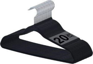 شماعات سكاي تاتش المصنوعة من اللباد غير القابلة للانزلاق - أسود - 20 قطعة