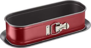 قالب خبز تيفال ديلبيك، قالب خبز زنبركي، مقاس 30 × 11 سم، أحمر، قالب خبز زنبركي J1640314 (افضل قوالب كيك)